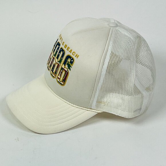 Vintage san Sun Souvenir Florida 1998 Beige Snapback Trucker Adjustable Ball Cap - Picture 2 of 5